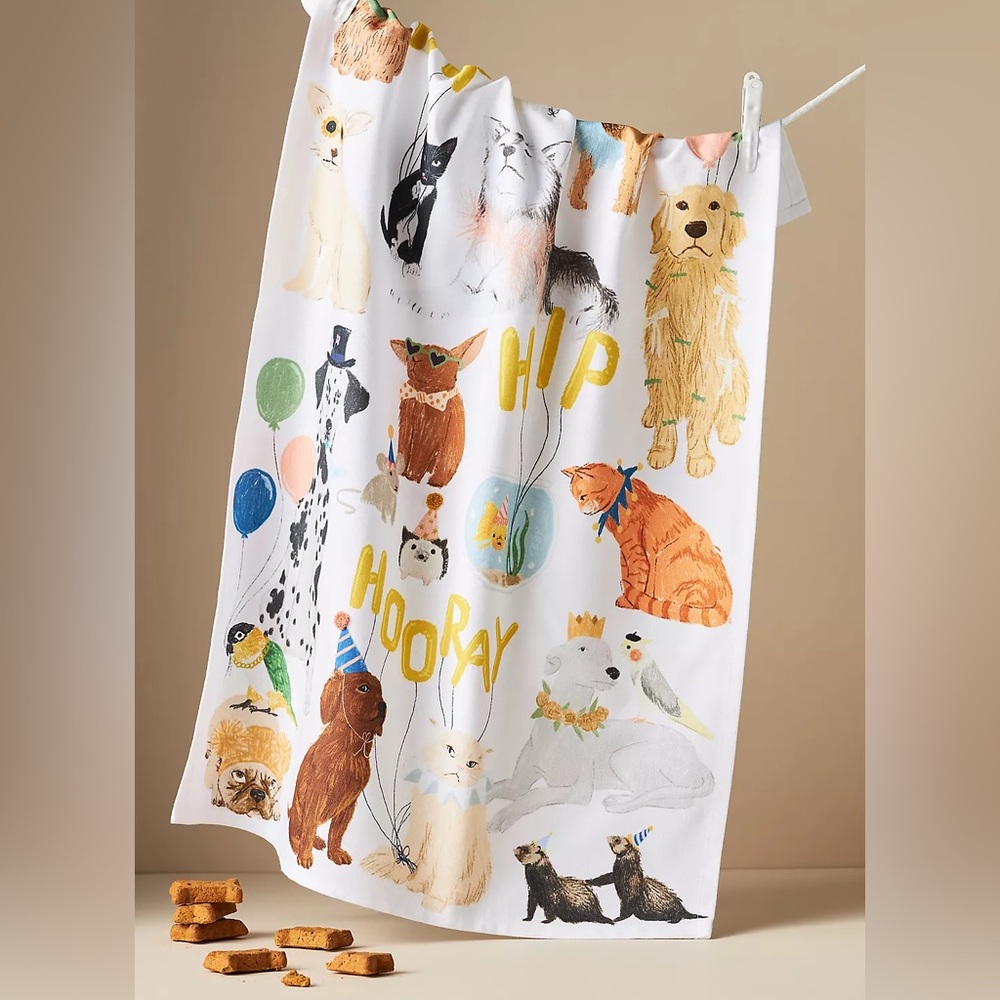Anthropologie Hip Hip Hooray dish towel